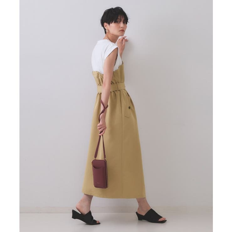 トレンチ風ベアドッキングワンピース【洗濯機洗い可】 | OPAQUE.CLIP | 詳細画像7 