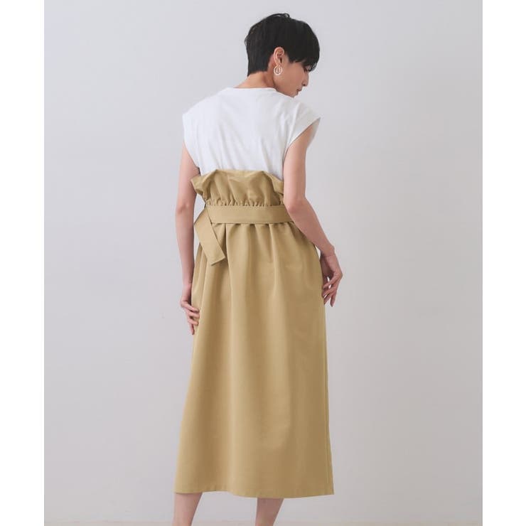 トレンチ風ベアドッキングワンピース【洗濯機洗い可】 | OPAQUE.CLIP | 詳細画像11 