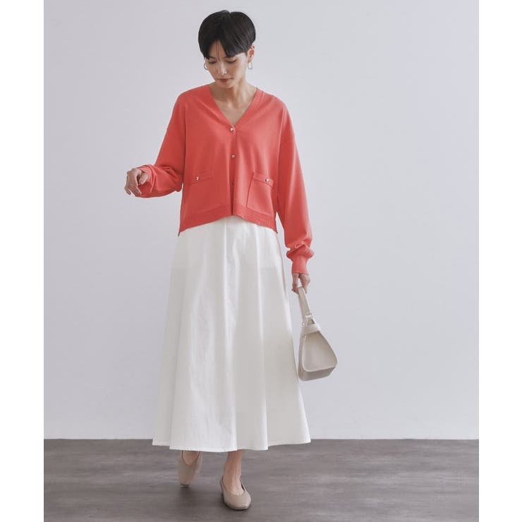 コットンライクフレアスカート【洗濯機洗い可】 | OPAQUE.CLIP | 詳細画像2 