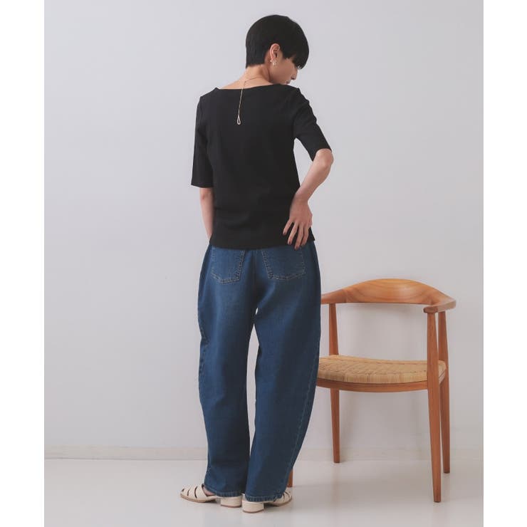 汗染み防止 ボートネックリブカットソー【洗濯機洗い可/抗ピル】 | OPAQUE.CLIP | 詳細画像11 