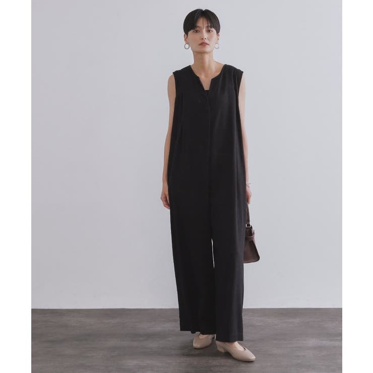 《Can Cam掲載》麻混ベルト付きオールインワン【洗濯機洗い可】 | OPAQUE.CLIP | 詳細画像7 