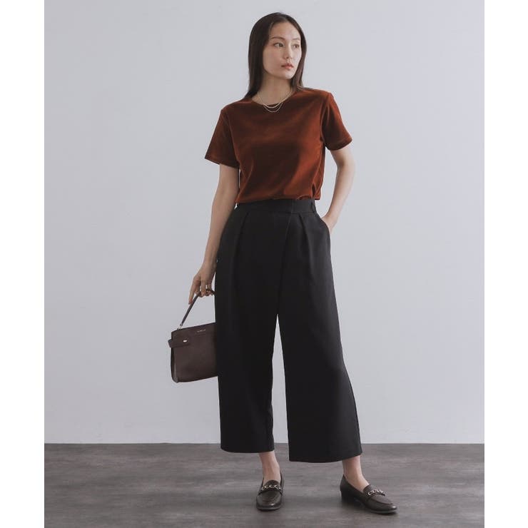 サッシュリボン付きラップデザインパンツ【洗濯機洗い可】 | OPAQUE.CLIP | 詳細画像5 