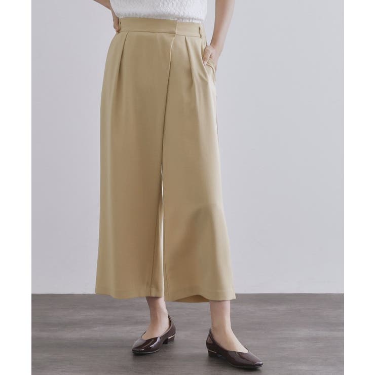 サッシュリボン付きラップデザインパンツ【洗濯機洗い可】 | OPAQUE.CLIP | 詳細画像8 