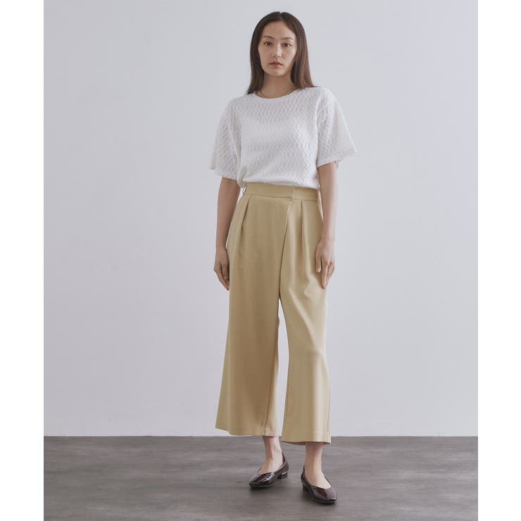 サッシュリボン付きラップデザインパンツ【洗濯機洗い可】 | OPAQUE.CLIP | 詳細画像11 