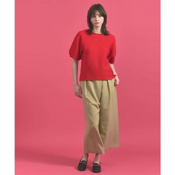 サッシュリボン付きラップデザインパンツ【洗濯機洗い可】 | OPAQUE.CLIP | 詳細画像21 