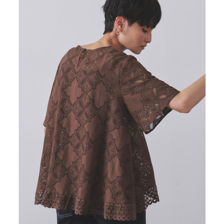 レースフレアブラウス【洗濯機洗い可】 | OPAQUE.CLIP | 詳細画像34 