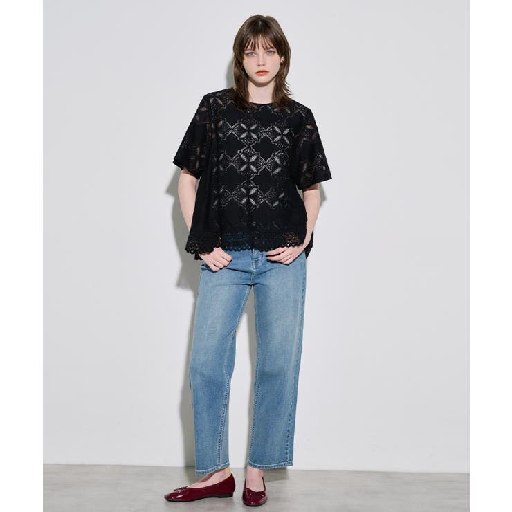 レースフレアブラウス【洗濯機洗い可】 | OPAQUE.CLIP | 詳細画像27 