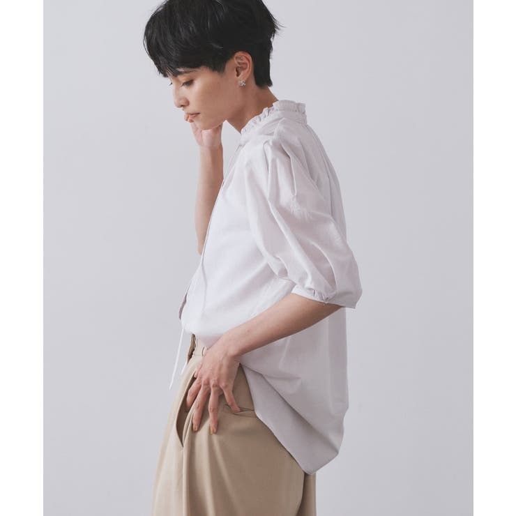 シアーフリルネックブラウス【洗濯機洗い可】 | OPAQUE.CLIP | 詳細画像38 