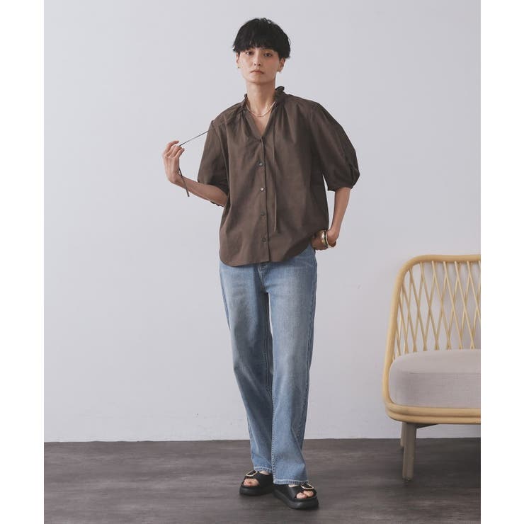 シアーフリルネックブラウス【洗濯機洗い可】 | OPAQUE.CLIP | 詳細画像49 