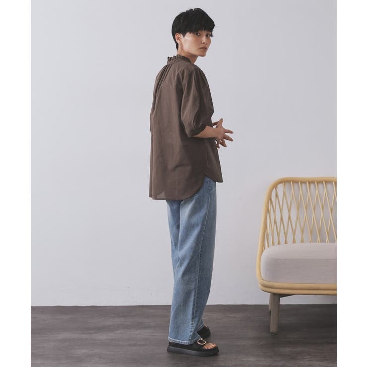 シアーフリルネックブラウス【洗濯機洗い可】 | OPAQUE.CLIP | 詳細画像50 