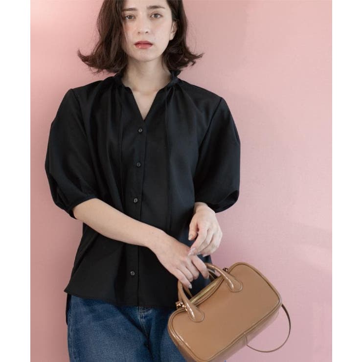 シアーフリルネックブラウス【洗濯機洗い可】 | OPAQUE.CLIP | 詳細画像5 