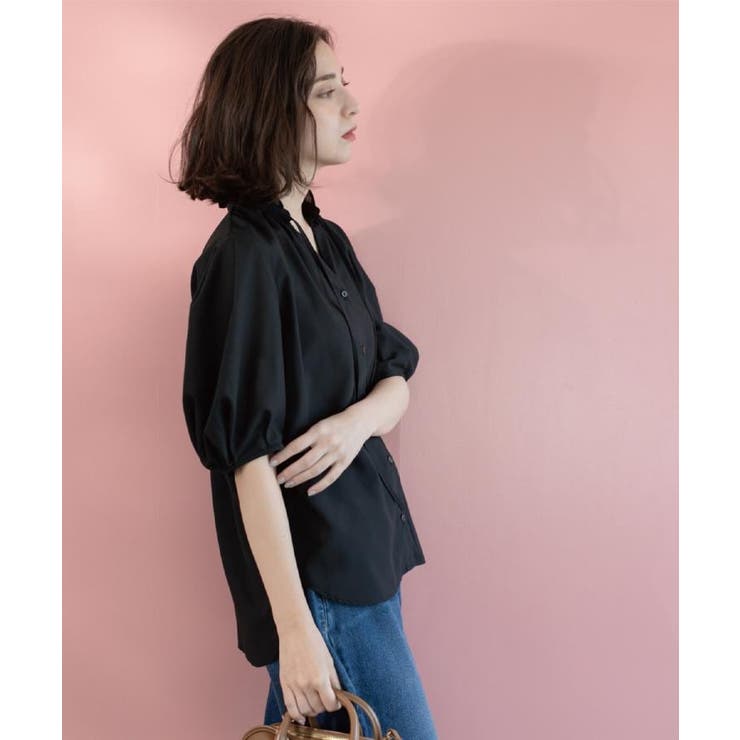 シアーフリルネックブラウス【洗濯機洗い可】 | OPAQUE.CLIP | 詳細画像8 