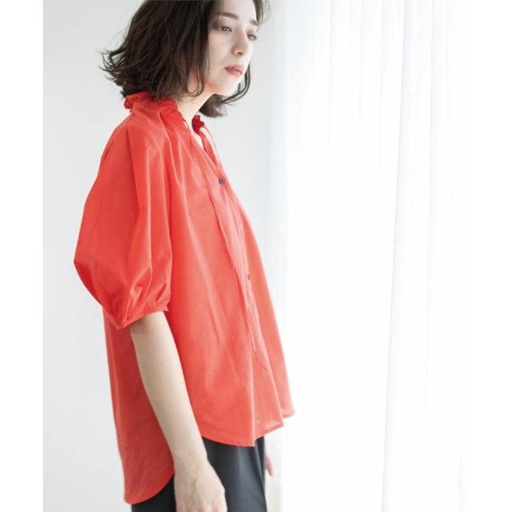 シアーフリルネックブラウス【洗濯機洗い可】 | OPAQUE.CLIP | 詳細画像28 