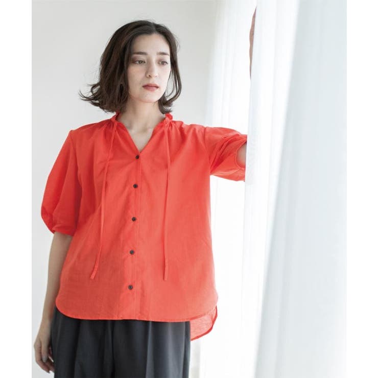 シアーフリルネックブラウス【洗濯機洗い可】 | OPAQUE.CLIP | 詳細画像29 