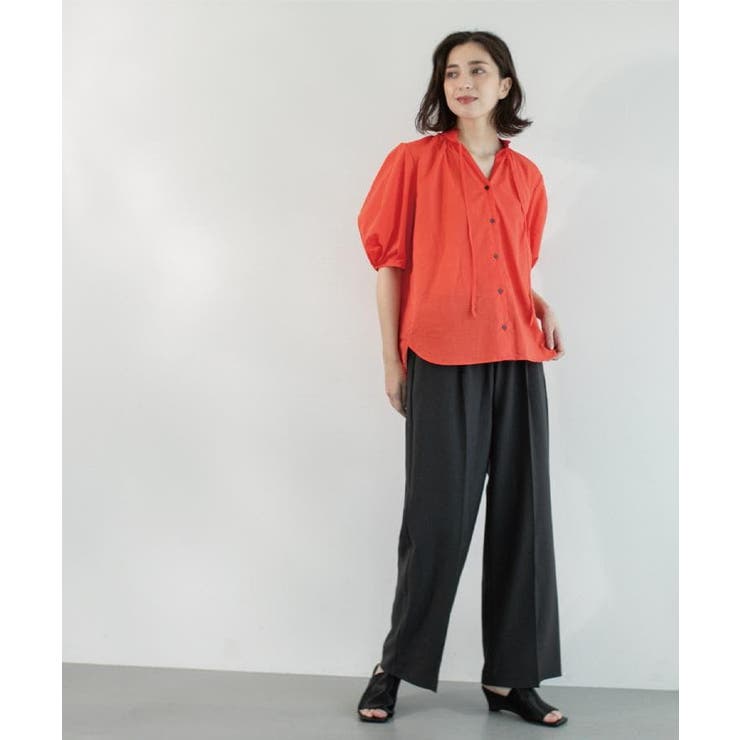 シアーフリルネックブラウス【洗濯機洗い可】 | OPAQUE.CLIP | 詳細画像32 