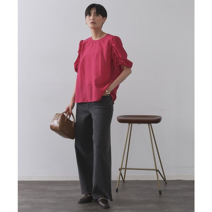 シアーボリュームスリーブブラウス【洗濯機洗い可】 | OPAQUE.CLIP | 詳細画像9 