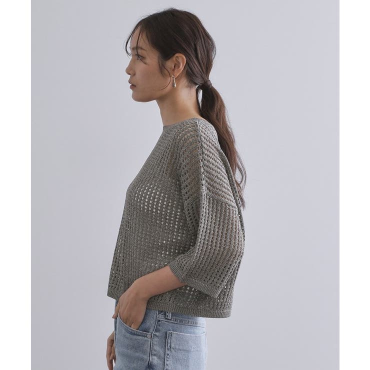 2WAY ラメメッシュニット【洗濯機洗い可/抗ピル】 | OPAQUE.CLIP | 詳細画像20 