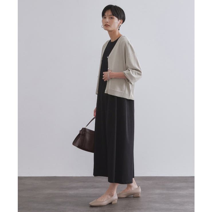 リラクシーVネックニットカーディガン【UVケア 接触冷感 洗濯機洗い可 | OPAQUE.CLIP | 詳細画像3 