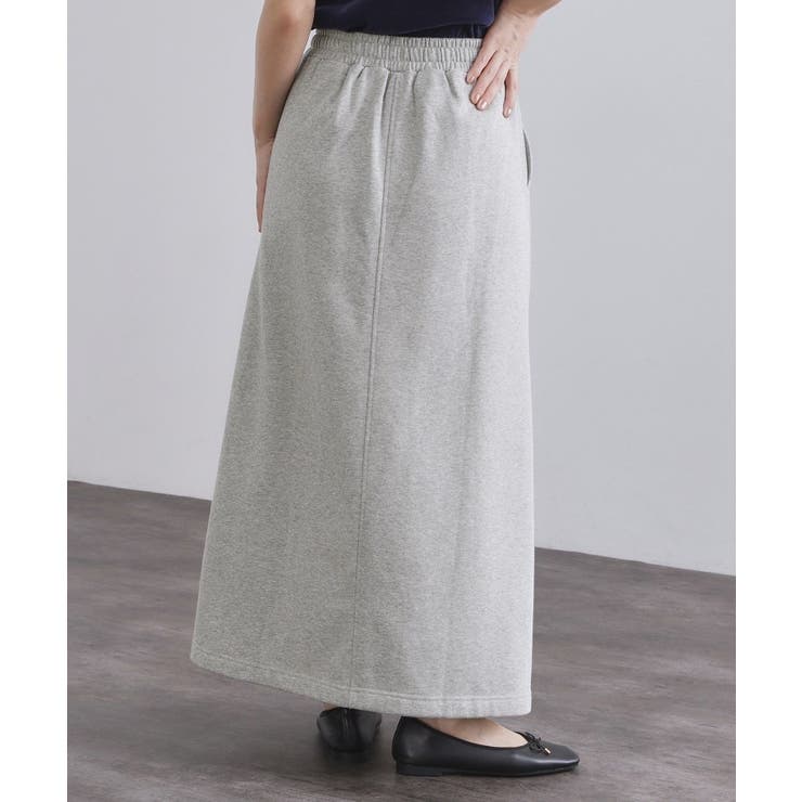 ラメスウェットイージーロングスカート【洗濯機洗い可】 | OPAQUE.CLIP | 詳細画像1 