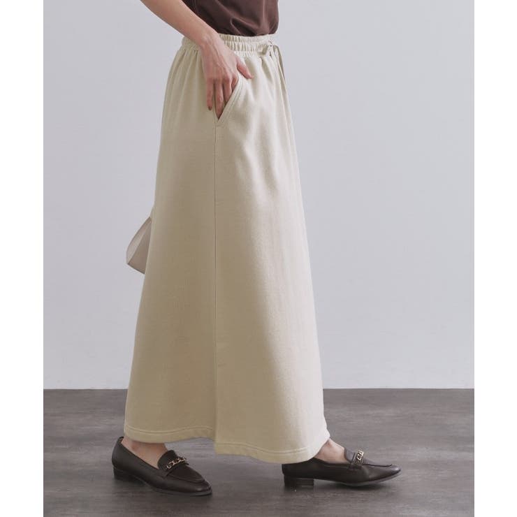 ラメスウェットイージーロングスカート【洗濯機洗い可】 | OPAQUE.CLIP | 詳細画像5 