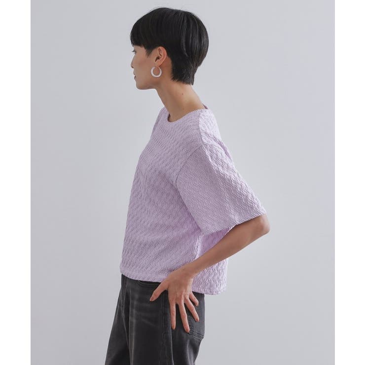 ふくれジャカードトップス【洗濯機洗い可】 | OPAQUE.CLIP | 詳細画像22 