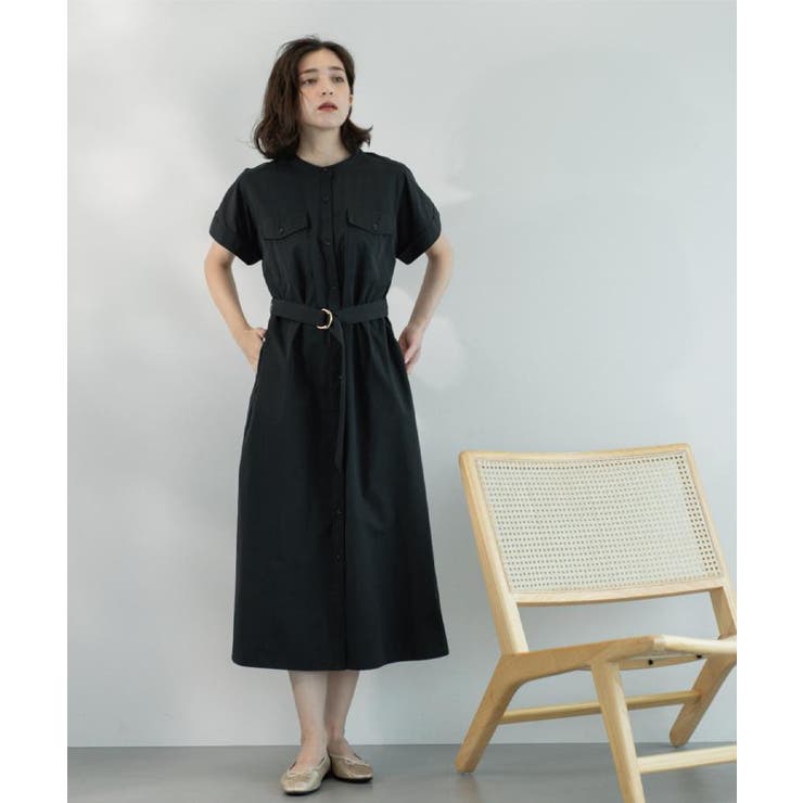 ダブルポケットシャツワンピース【洗濯機洗い可】 | OPAQUE.CLIP | 詳細画像1 