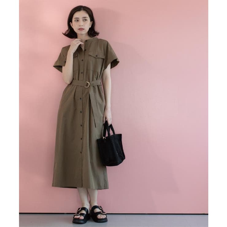 ダブルポケットシャツワンピース【洗濯機洗い可】 | OPAQUE.CLIP | 詳細画像8 