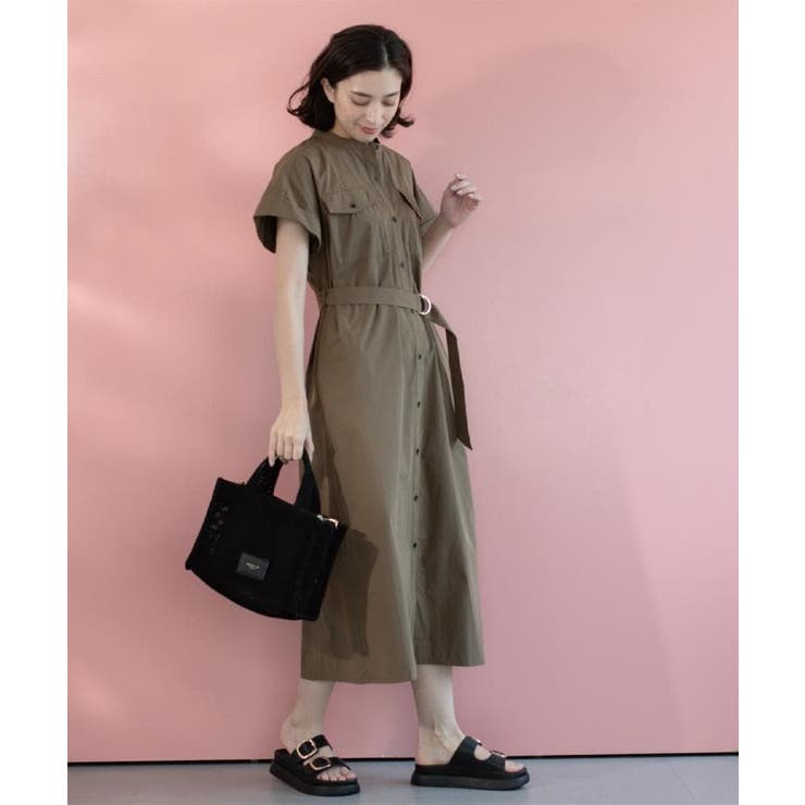 ダブルポケットシャツワンピース【洗濯機洗い可】 | OPAQUE.CLIP | 詳細画像9 