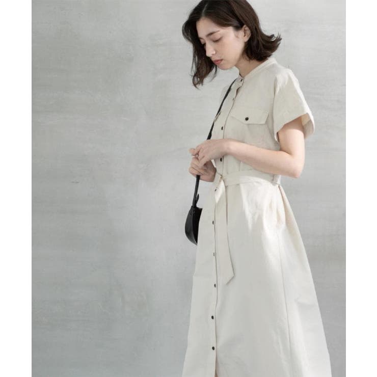 ダブルポケットシャツワンピース【洗濯機洗い可】 | OPAQUE.CLIP | 詳細画像14 