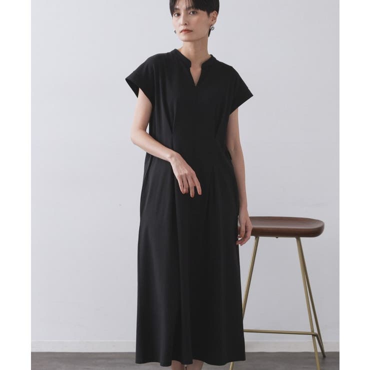 ベルト付きスキッパーワンピース【洗濯機洗い可】 | OPAQUE.CLIP | 詳細画像1 