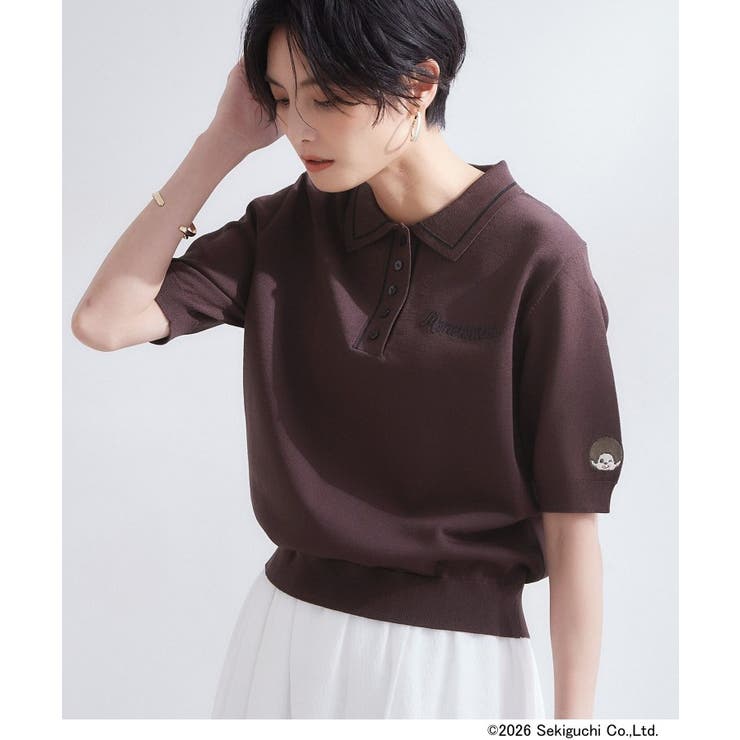 【モンチッチ】刺繍入りポロニット《洗濯機OK》 | OPAQUE.CLIP | 詳細画像2 