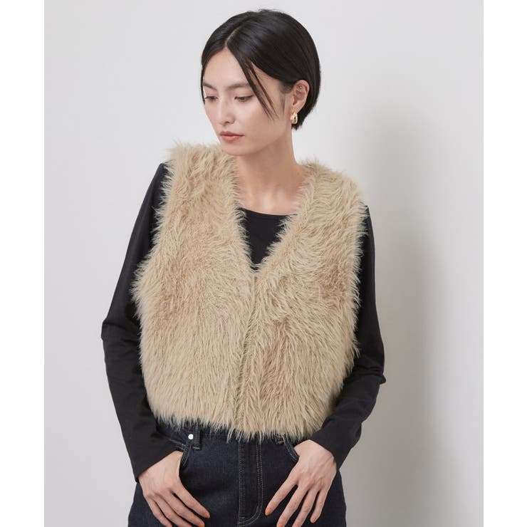 シャギーニット ベスト【洗濯機OK】 | OPAQUE.CLIP | 詳細画像9 