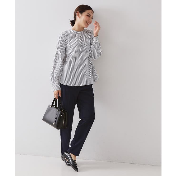 ≪通勤 セレモニーセットアップ対応≫ テーパードパンツダブルクロス【洗濯機OK】 | OPAQUE.CLIP | 詳細画像10 