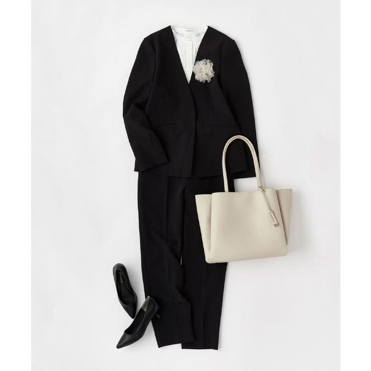 ≪通勤 セレモニーセットアップ対応≫ テーパードパンツダブルクロス【洗濯機OK】 | OPAQUE.CLIP | 詳細画像22 