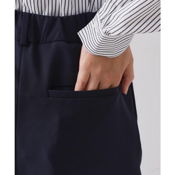 ≪通勤・セレモニーセットアップ対応≫ ワイドパンツダブルクロス【洗濯機OK】 | OPAQUE.CLIP | 詳細画像21 