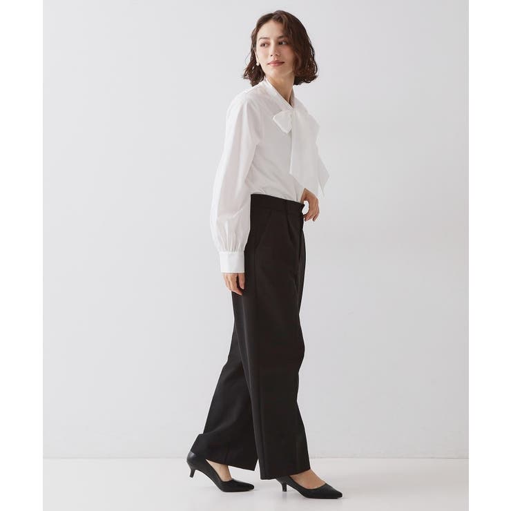 ≪通勤・セレモニー対応≫ボウタイシャツブラウス【洗濯機OK】 | OPAQUE.CLIP | 詳細画像20 