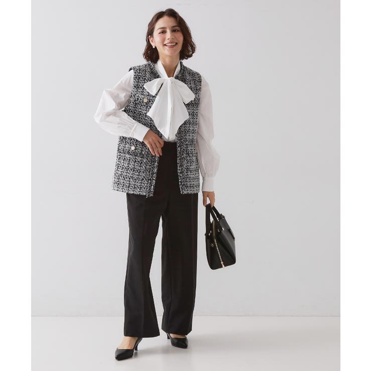 ≪通勤・セレモニー対応≫ボウタイシャツブラウス【洗濯機OK】 | OPAQUE.CLIP | 詳細画像21 