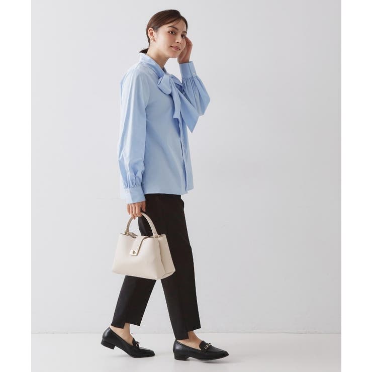 ≪通勤・セレモニー対応≫ボウタイシャツブラウス【洗濯機OK】 | OPAQUE.CLIP | 詳細画像25 