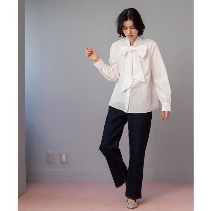 ≪通勤・セレモニー対応≫ボウタイシャツブラウス【洗濯機OK】 | OPAQUE.CLIP | 詳細画像10 