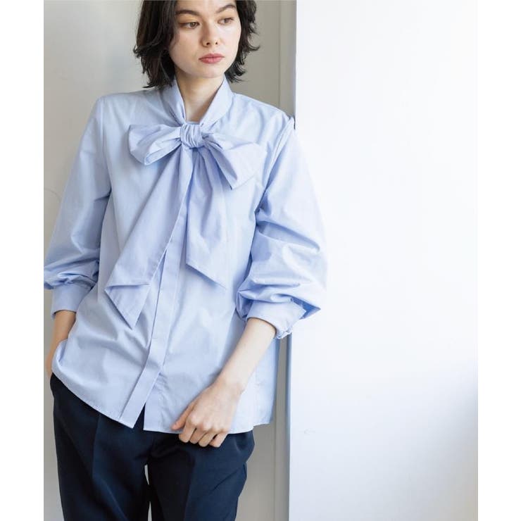 ≪通勤・セレモニー対応≫ボウタイシャツブラウス【洗濯機OK】 | OPAQUE.CLIP | 詳細画像1 