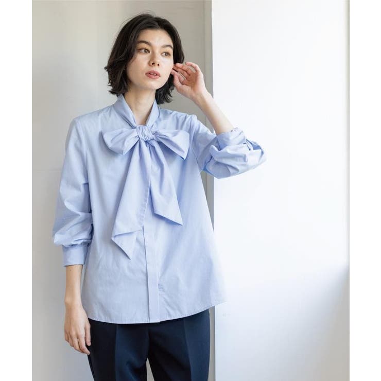 ≪通勤・セレモニー対応≫ボウタイシャツブラウス【洗濯機OK】 | OPAQUE.CLIP | 詳細画像12 