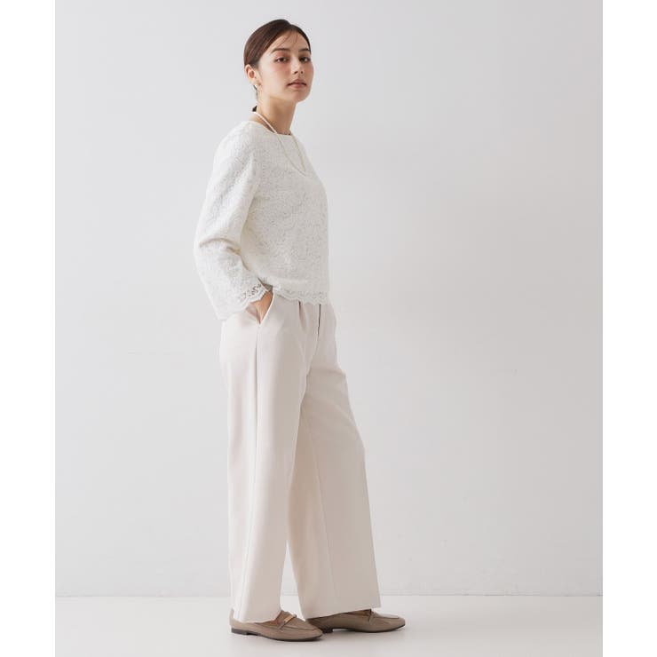 ≪通勤・セレモニー対応≫ レースブラウス【洗濯機OK】 | OPAQUE.CLIP | 詳細画像3 