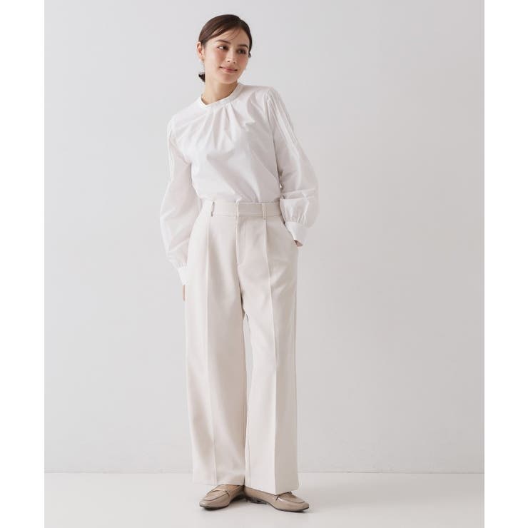 ≪通勤・セレモニー対応≫袖タックボリュームブラウス【洗濯機OK】 | OPAQUE.CLIP | 詳細画像2 