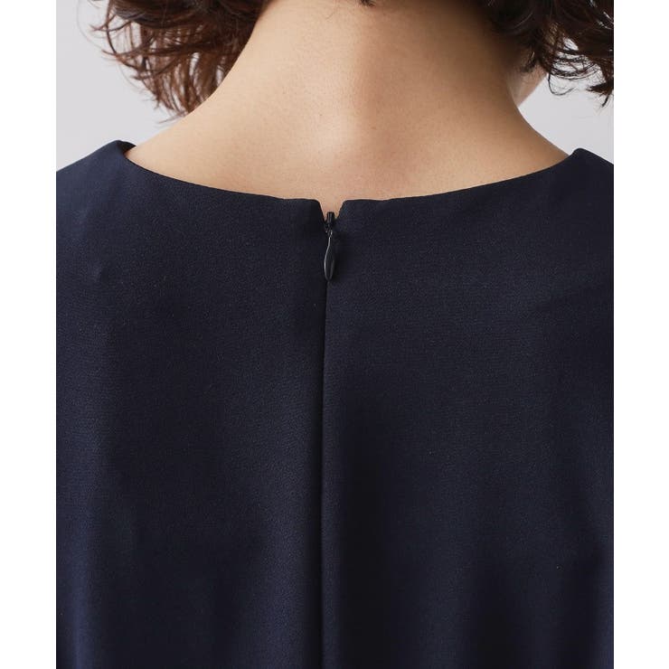 ≪通勤 セレモニー対応≫フィットアンドフレアワンピースダブルクロス【洗濯機OK】 | OPAQUE.CLIP | 詳細画像13 