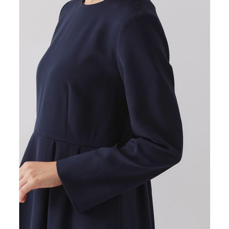 ≪通勤 セレモニー対応≫フィットアンドフレアワンピースダブルクロス【洗濯機OK】 | OPAQUE.CLIP | 詳細画像14 