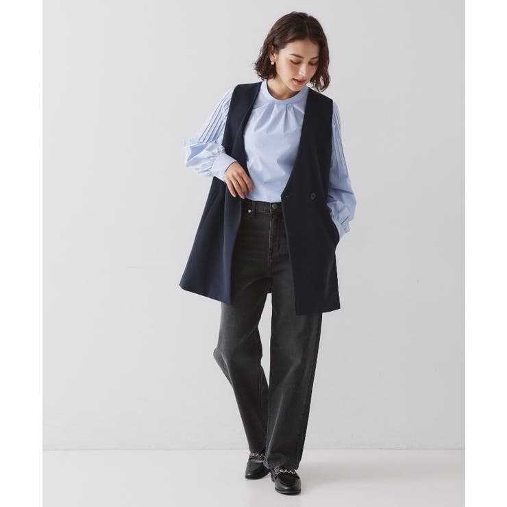 ≪通勤・セレモニー対応≫Vネックミドルジレ【洗濯機OK】 | OPAQUE.CLIP | 詳細画像6 