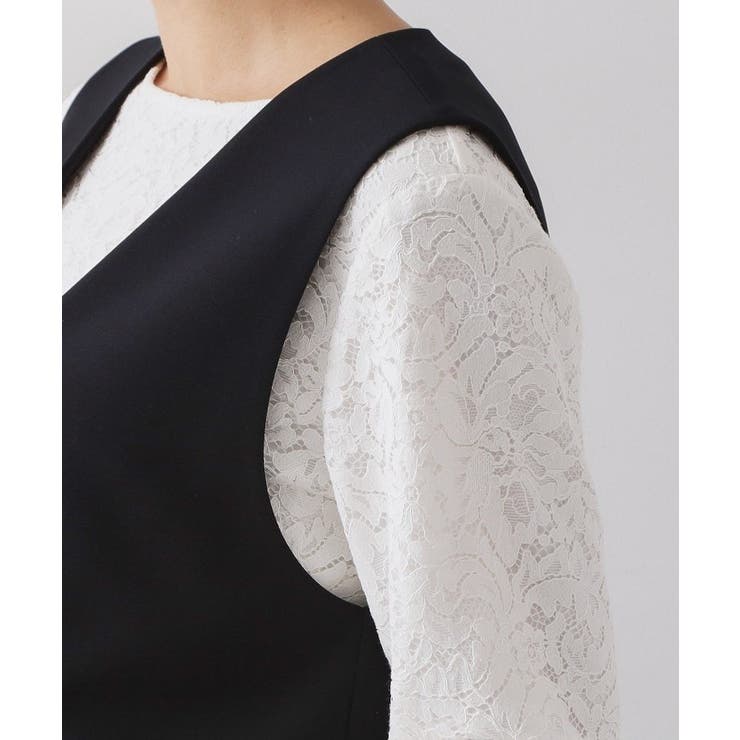 ≪通勤・セレモニー対応≫Vネックミドルジレ【洗濯機OK】 | OPAQUE.CLIP | 詳細画像13 