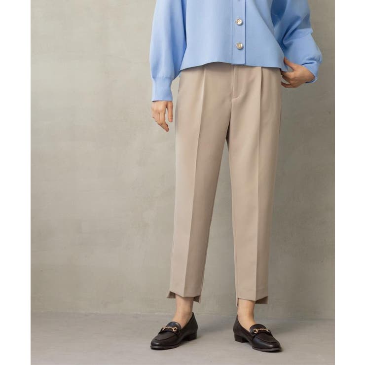 ベージュ(052) | ステップヘムテーパードパンツ/セットアップ対応可【洗濯機OK】 | OPAQUE.CLIP