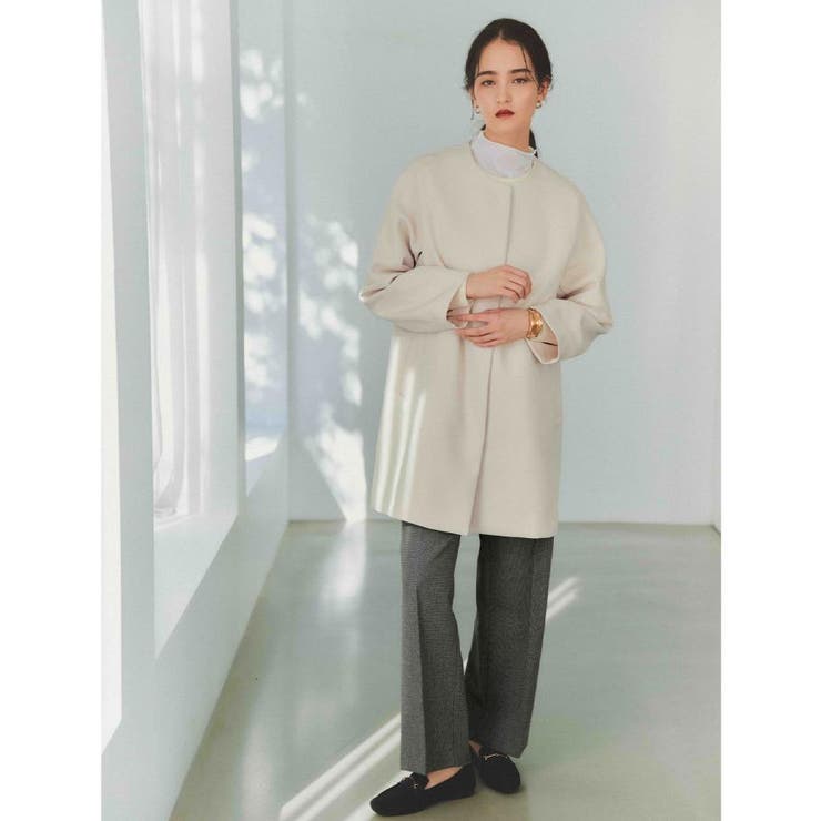 フォルムスリーブミドルコート【洗濯機OK】 | OPAQUE.CLIP | 詳細画像3 