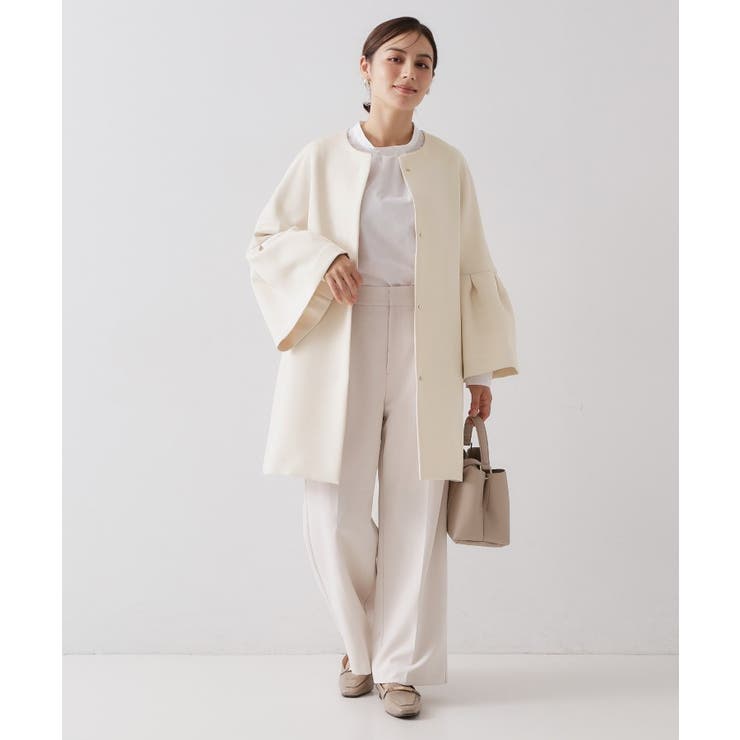 フレアスリーブミドルコート【洗濯機OK】 | OPAQUE.CLIP | 詳細画像2 